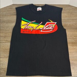 🏁 Terry Labonte #5 NASCAR Sleeveless Graphic Tee Black Men’s Large Made in USA 🏁